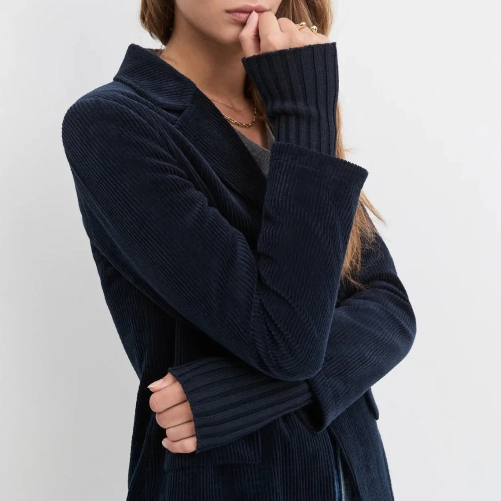 The Cord City Blazer ~ Navy - Picture 3 of 5